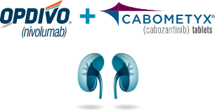 OPDIVO® (nivolumab) + Cabometyx logo with Renal
