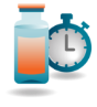 OPDIVO® (nivolumab) vial with timer icon